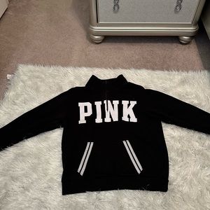 Black and white Pink jacket with midway zipper